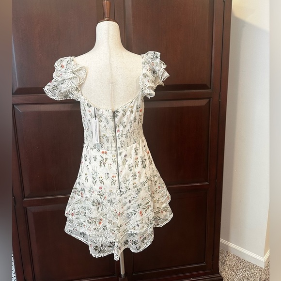 Alice + Olivia Floral Ruffle Mini Dress - Picture 7 of 10